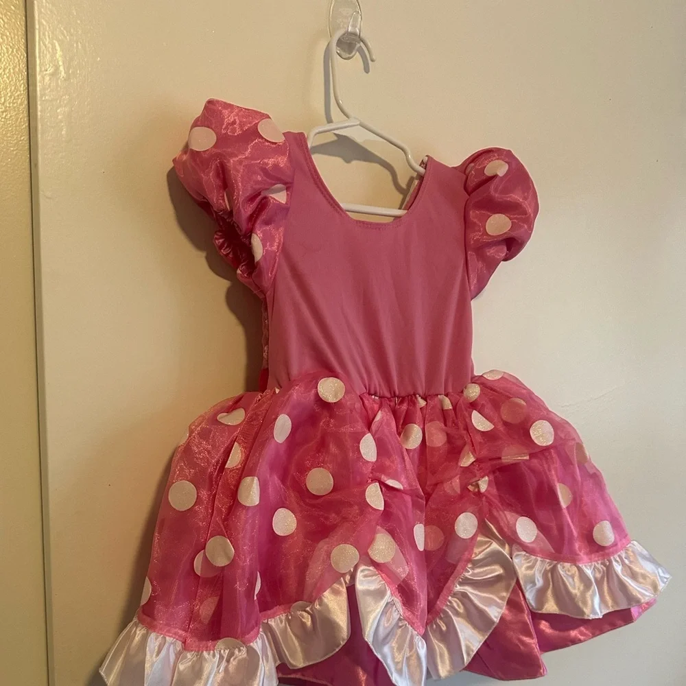 Disney Pink Fabric with White Dots